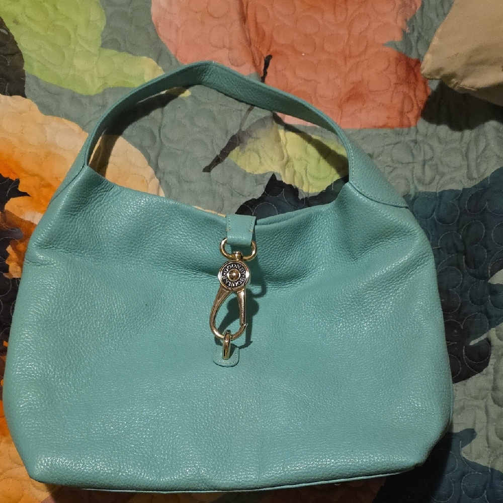 Dooney & Bourke Aqua Leather Hobo Bag